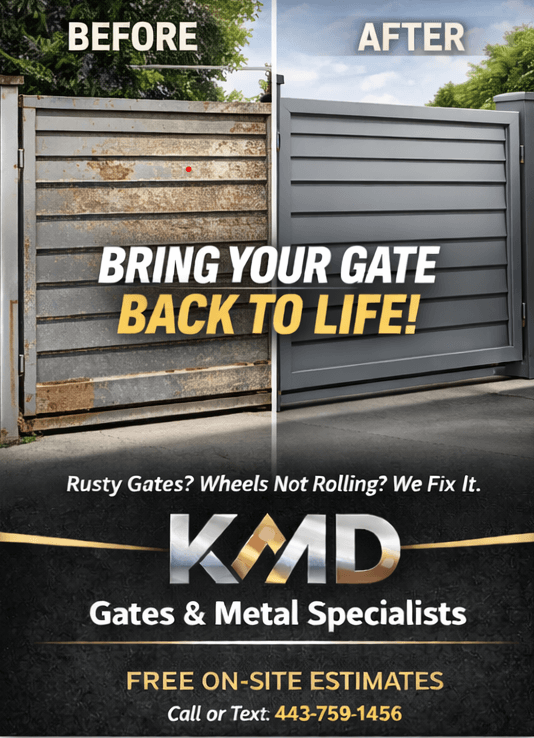 KMD Karen Belteton Especialistas en reparación y restauración de portones. Soldadura - Reparación de rieles - Cambio de ruedas - Pintura de puertas metalicas - Reparación de cercas. Etc.