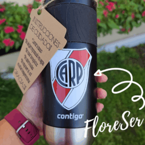Custom-designed tumblers and reusable cups with personalized vinyl decals, colorful designs, and unique gift customization services by FloreSer